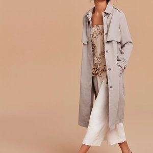 Wilfred Light Gray Trench Coat